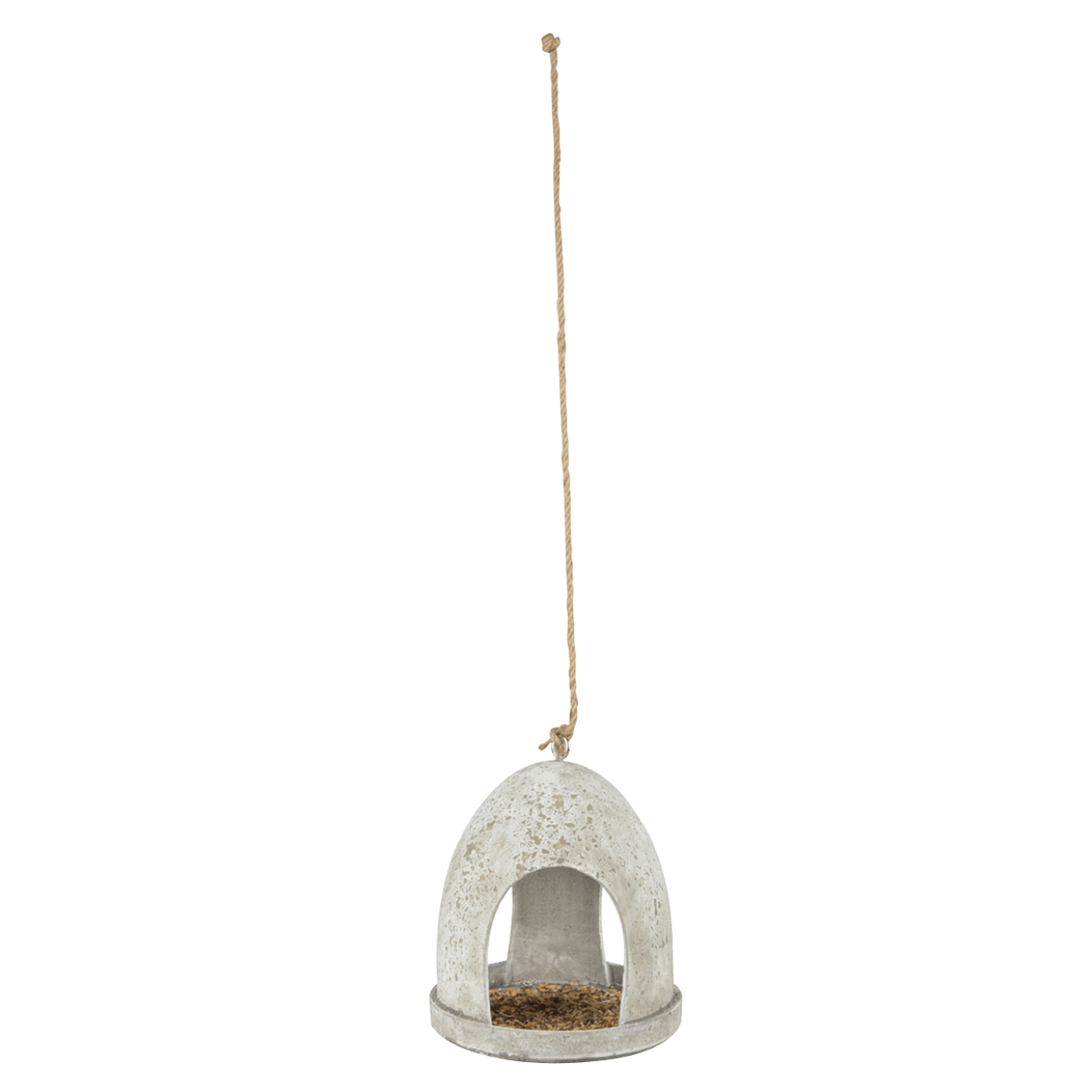 Ronde voederhanger van aged resin