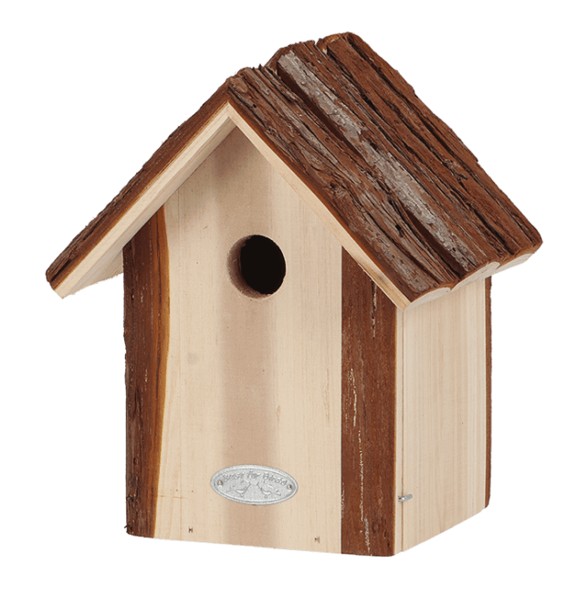 Nestkast pimpelmees boomschorsdak